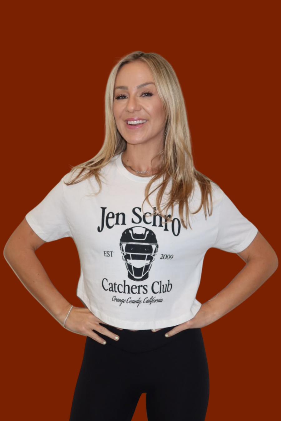 Jen Schro Catchers Club Cropped Tee