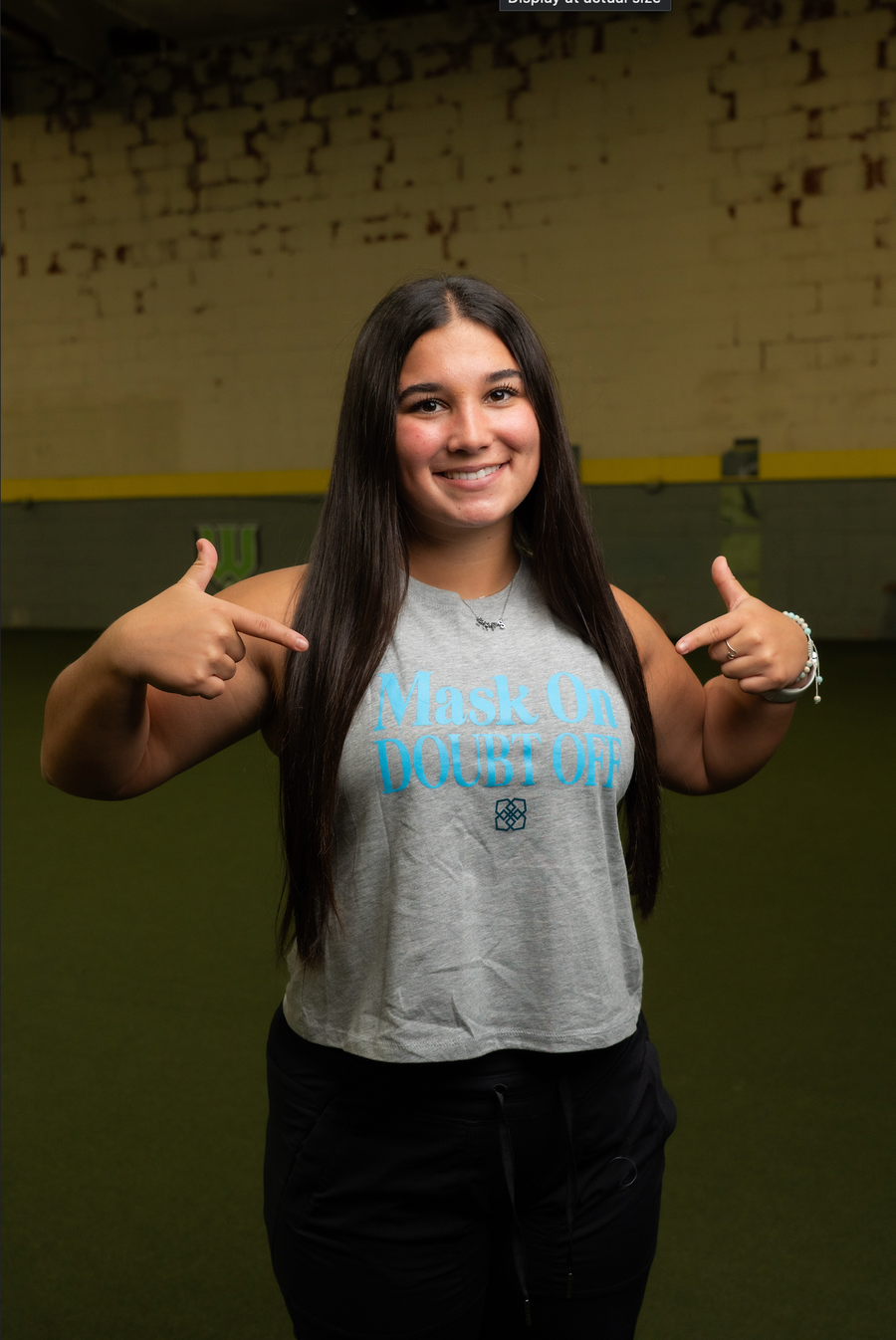 Mask on Doubt Off Racerback Tank